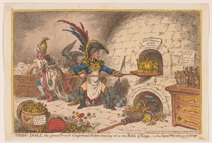 Napoleon Baking a New Batch of Kings, 1806 by James Gillray
