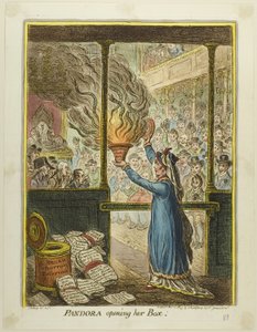 Pandora Opening her Box by James Gillray