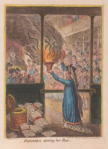 Pandora Opening her Box, pub. 1809 by James Gillray