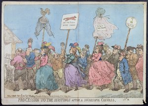 Procession to the Hustings after a Successful Canvass by James Gillray