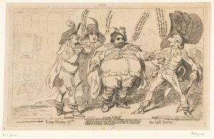 Caricature of Charles Fox, 1788 (King Henry IVth. The Last Scene)