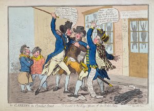 The Caning in Conduit Street, published by Hannah Humphrey in 1796