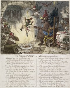 The Corsican Pest, or Belzebub Going to Supper, published by Hannah Humphrey in 1803