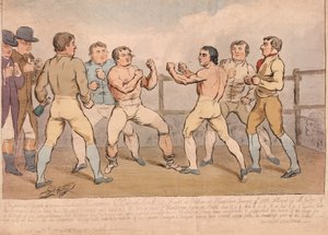 The Famous Battle Between Richard Humphreys and Daniel Mendoza, January 9th 1788 by James Gillray