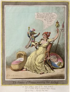 The Genius of France Nursing Her Darling by James Gillray