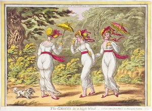 The Graces in a High Wind, a Scene taken from Nature in Kensington Gardens