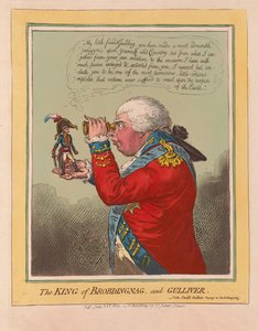 The King of Brobdingnag and Gulliver, pub. 1803 by James Gillray