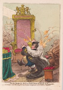The New Speaker, (ie the Law-Chick) between Hawks and Buzzards by James Gillray