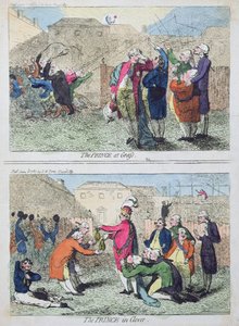 The Prince at Grass and The Prince in Clover, published by S.W. Fores in 1787 by James Gillray