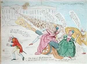 The Siege of Blenheim, or The New System of Gunning Discovered by James Gillray