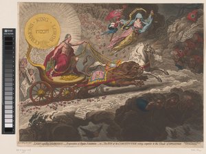 William Pitt Expelling the Dark Forces, 1795 by James Gillray