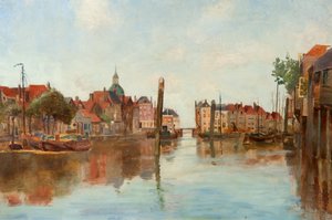 The Harbour of Dort by James Guthrie Orchar
