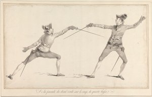 On the Parade of the Half-Circle with the Cut of Low Quarte