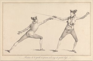 Position of the Guard in Quarte, and the Coup de Quarte Basse