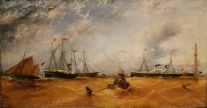 Shipping at the North of Grimsby Harbour by James H. Wheldon