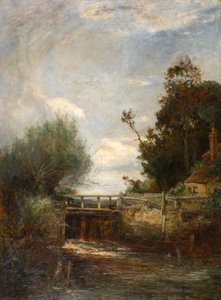 The Lock On the Colne River by James Herbet Snell