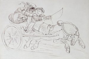 Couple in a Chariot Pulled by a Horse