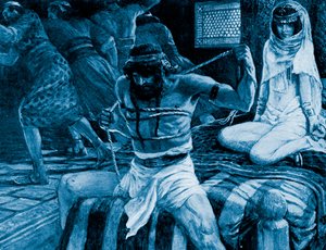 Samson breaks his cords by James Jacques Joseph (after) Tissot