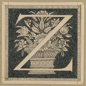 Capital Letter Z, illustration from The Life of Our Lord Jesus Christ