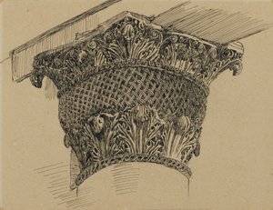 Capital from the Mosque of El-Aksa, illustration from The Life of Our Lord Jesus Christ, 1886-94 by James Jacques Joseph Tissot