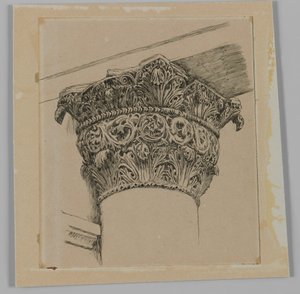 Capital from the Mosque of El-Aksa, illustration from The Life of Our Lord Jesus Christ by James Jacques Joseph Tissot