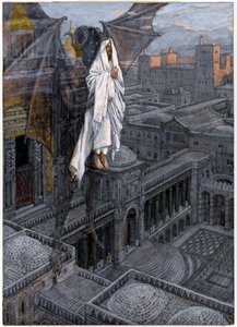 Christ Borne Up unto a Pinnacle of the Temple, illustration for The Life of Christ by James Jacques Joseph Tissot