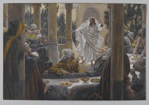 Curses against the Pharisees, illustration from The Life of Our Lord Jesus Christ by James Jacques Joseph Tissot