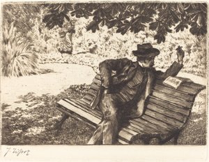 Denoisel Reading in the Garden