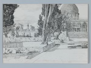 Haram, Mosque of Es-Sakrah, illustration from The Life of Our Lord Jesus Christ by James Jacques Joseph Tissot