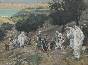 Jesus Heals the Blind and Lame on the Mountain, illustration from The Life of Our Lord Jesus Christ by James Jacques Joseph Tissot