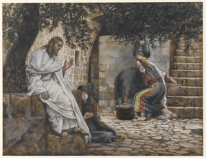 Mary Magdalene at the Feet of Jesus, illustration from The Life of Our Lord Jesus Christ by James Jacques Joseph Tissot