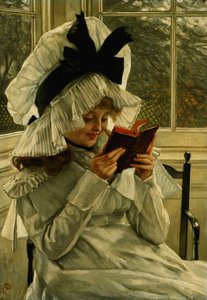 Reading a Book by James Jacques Joseph Tissot