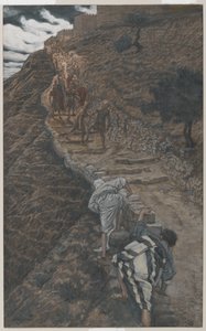 Saint Peter and Saint John Follow from Afar, illustration from The Life of Our Lord Jesus Christ