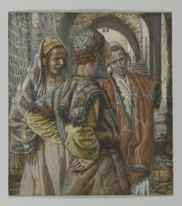 Simon the Cyrenian and His Two Sons Alexander and Rufus, illustration from The Life of Our Lord Jesus Christ