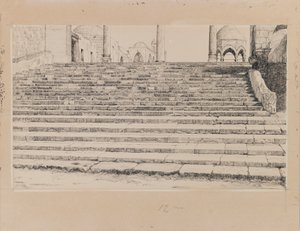Staircase of the Court of Haram, illustration from The Life of Our Lord Jesus Christ by James Jacques Joseph Tissot