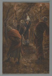 The Chasm in the Rock in the Cave Beneath Calvary, illustration from The Life of Our Lord Jesus Christ