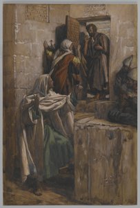 The First Denial of Saint Peter, illustration from The Life of Our Lord Jesus Christ
