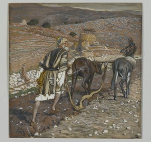 The Man at the Plough, illustration from The Life of Our Lord Jesus Christ