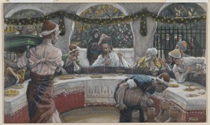 The Meal in the House of the Pharisee, illustration from The Life of Our Lord Jesus Christ by James Jacques Joseph Tissot