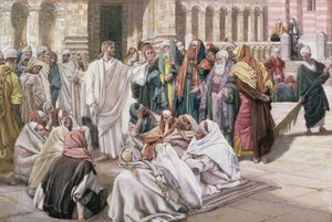 The Pharisees Question Jesus, illustration for The Life of Christ by James Jacques Joseph Tissot