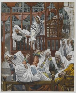The Possessed Man in the Synagogue, illustration from The Life of Our Lord Jesus Christ by James Jacques Joseph Tissot