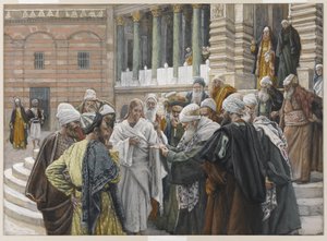 The Tribute Money, illustration from The Life of Our Lord Jesus Christ by James Jacques Joseph Tissot