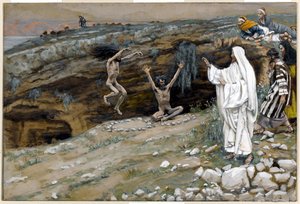 The Two Men Possessed with Unclean Spirits, illustration for The Life of Christ