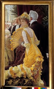Yellow Dress: Elegant Couple During a Social Evening by James Jacques Joseph Tissot