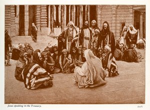 Jesus Speaking in the Treasury