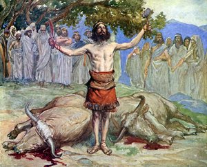 Saul Sacrifices the Oxen by James Jacques Joseph after Tissot