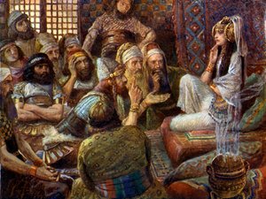The Philistines Visit Delilah by James Jacques Joseph after Tissot