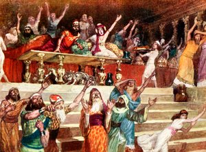 The Writing on the Wall by James Jacques Joseph after Tissot