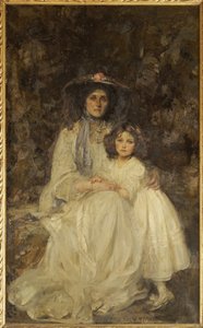 Lady Dickson-Poynder and her Daughter Joan, c.1905 by James Jebusa Shannon