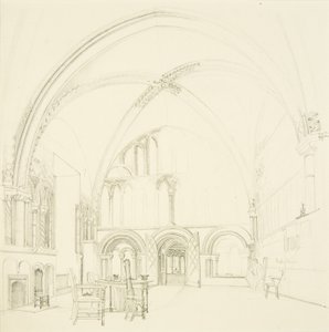 Interior of the Chapter House of Bristol Cathedral